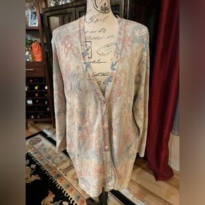 Vintage 1990’s Gabriella T Pastel Floral Cardigan
